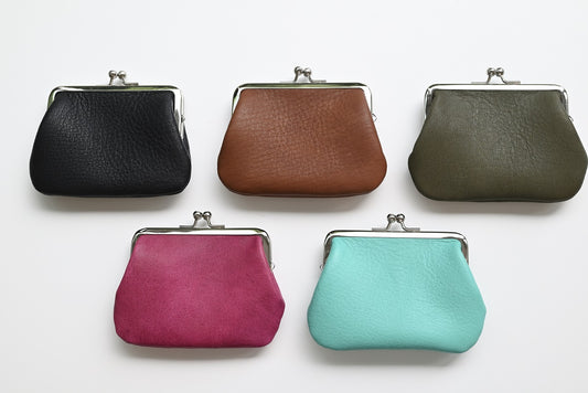 思わず触りたくなる鹿革がまぐちPocket